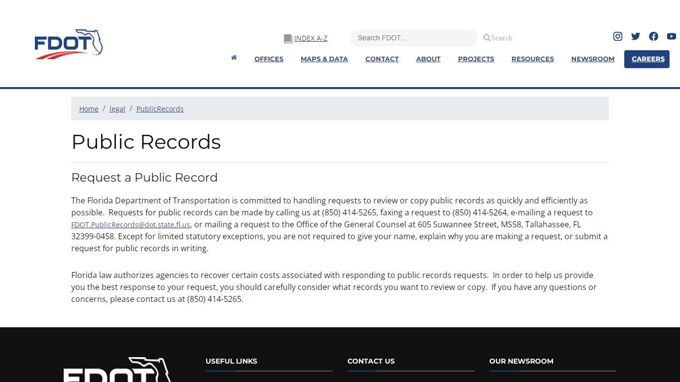 Public Records - FDOT